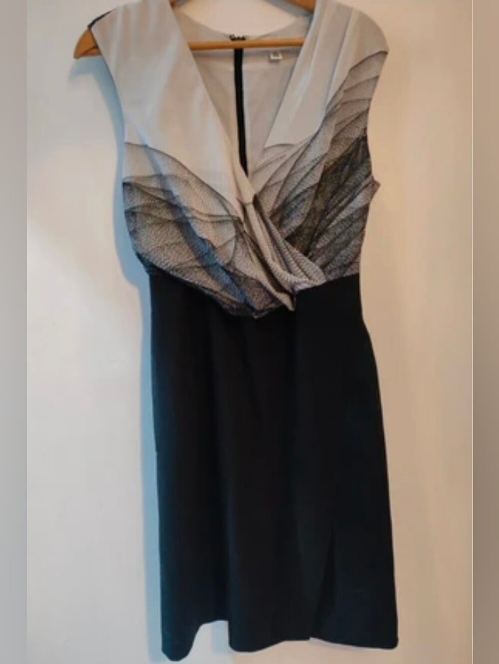 Calvin Klein Black and White Midi Dress